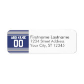 チームジャージー – 名前をカスタムする-差出人住所 ラベル (正面)