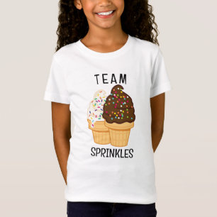 チームスおもしろいパイルアイスクリームキッズTシャツデザイン Tシャツ