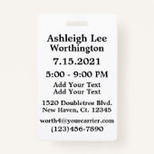 チームスウィート16バッジ – 戻る バッジ (裏面)