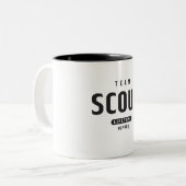 チームスカウトの有効期間メンバパーソナライズされたー名 ツートーンマグカップ (正面左)