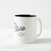 チームスティービーライフタイムパーソナライズされたメンバ名 ツートーンマグカップ (正面右)