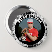 チームスピリットの野球選手の試合日ボタン 缶バッジ (正面&裏面)