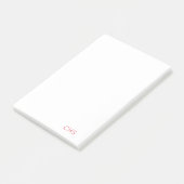 チームスピリットスクールイニシャルモノグラムノート ポストイット (アングル)