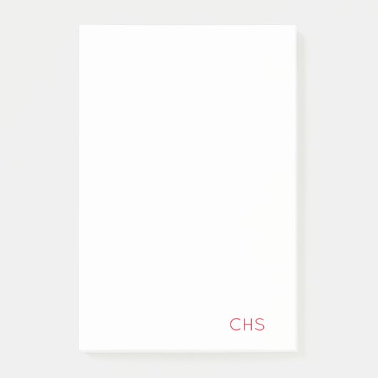 チームスピリットスクールイニシャルモノグラムノート ポストイット (正面)