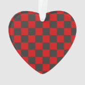 チームスピリットチェッカーボードイニシャルズスクールハートおもしろい オーナメント (裏面)