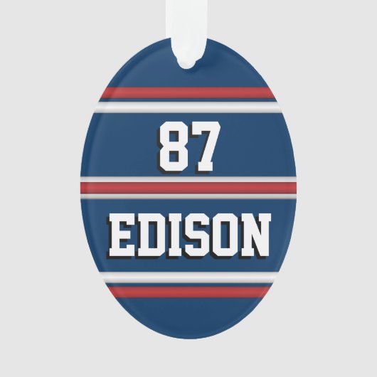 チームスピリット 赤 白 青 オーナメント (正面)