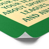 チームスポーツサッカーあなたの写真と文字 ポスター (角)