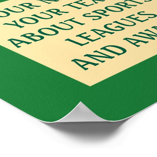 チームスポーツサッカーあなたの写真と文字 ポスター (角)