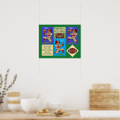 チームスポーツサッカーあなたの写真と文字 ポスター (キッチン)