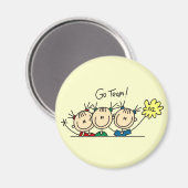 チームスポーツチアリーティングTシャツとギフト マグネット (正面/裏面)