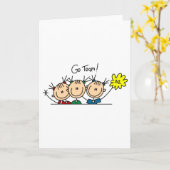 チームスポーツチアリーティングTシャツと贈り物 カード (黄色い花)