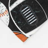 チームスポーツボール フリースブランケット (角)