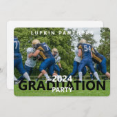 チームスポーツ写真卒業パーティー招待状 招待状 (正面/裏面)