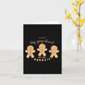 チームタイニージンガーブレッドNICUクルーナースクリスマスホー カード (黄色い花)