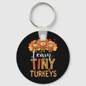 チームタイニーターキーナースターキーサンクスギビング秋N キーホルダー (正面)