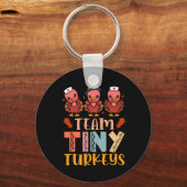 チームタイニーターキーナースターキーサンクスギビング秋N キーホルダー (正面)
