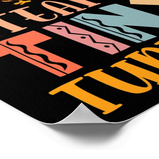 チームタイニーターキーナースターキーサンクスギビング秋N ポスター (角)