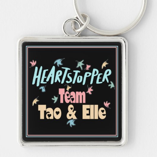 チームタオアンドエルブラック キーホルダー (正面)