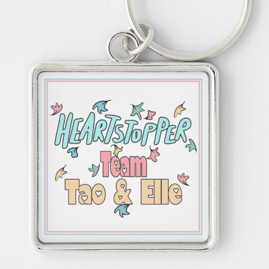 チームタオアンドエルホワイト キーホルダー (正面)