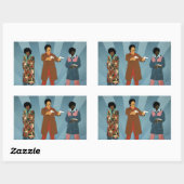 チームダイナマイト 長方形シール (シート)