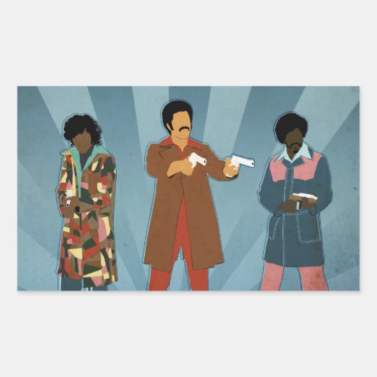 チームダイナマイト 長方形シール (正面)