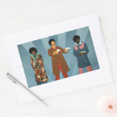 チームダイナマイト 長方形シール (封筒)