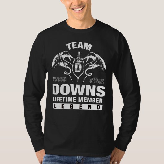 チームダウンズの有効期間メンバ Tシャツ (正面)