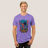チームチェロキー アンブレイカブルツアー メンズTシャツ (パープル) トライブレンドTシャツ (正面全面)