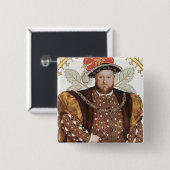 チームチューダー – キング・ヘンリー8世のポートレート 缶バッジ (正面&裏面)