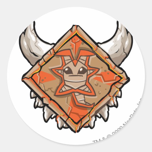 チームティラニアのロゴ ラウンドシール (正面)