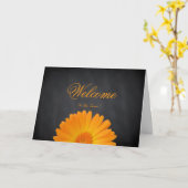チームデイジーの花への歓迎 カード (黄色い花)