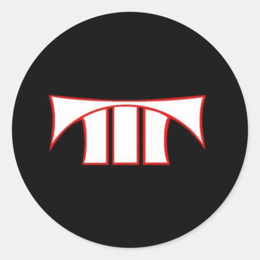 チームトリプル脅威ステッカー ラウンドシール (正面)