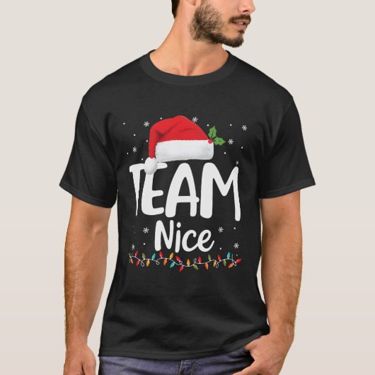 チームナイスシャツニースおもしろいサいけなンタクリスマス Tシャツ (正面)