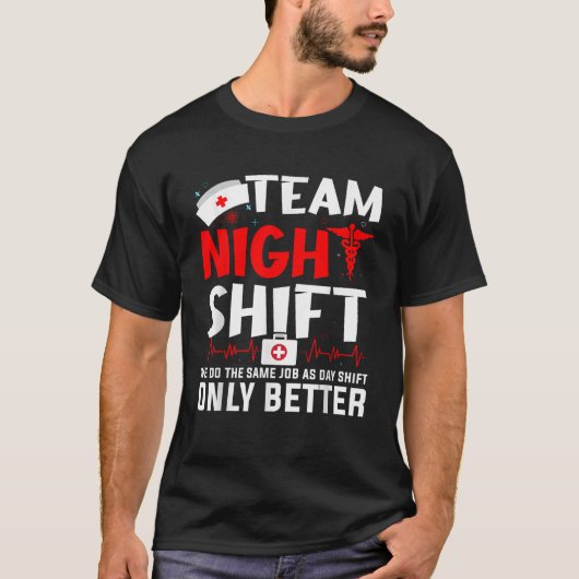 チームナイトシフトナース感謝ナイトシフトNu Tシャツ (正面)