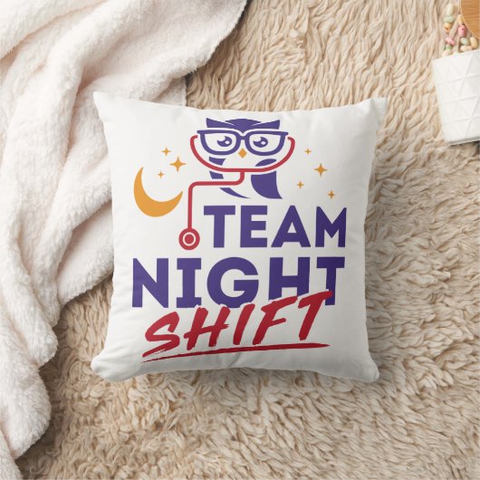 チームナイトシフト病院ドクターナーススタッフ クッション (ブランケット)