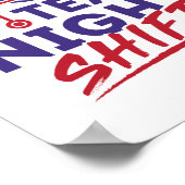 チームナイトシフト病院ドクターナーススタッフ ポスター (角)