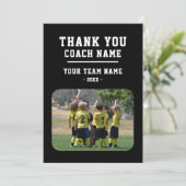 チームネーム写真とコーチカードに感謝 サンキューカード (スタンド正面)