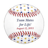 チームハートパーソナライズされた新規 野球ボール (正面)