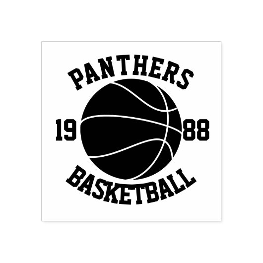 チームバスケットボール ラバースタンプ (インプリント)