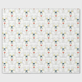 チームバニーの顔-黄色く、白v2 ラッピングペーパー (フラット)