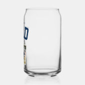 チームパパファミリー名1フォトスポーティなネイビーブルー ガラス缶 (左)