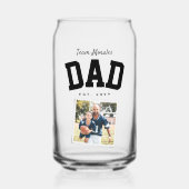 チームパパファミリー名1フォトスポーティブラック ガラス缶 (正面)