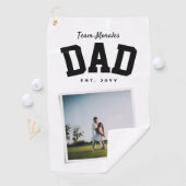 チームパパファミリー名1写真スポーティ ゴルフタオル (インサイチュ)