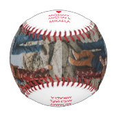 チームパパフォーエバー父の日 野球ボール (正面)