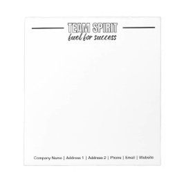 チームパーソナライズされたやる気を起こさせるオフィス企業の ノートパッド