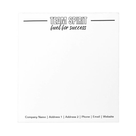 チームパーソナライズされたやる気を起こさせるオフィス企業の ノートパッド (正面)