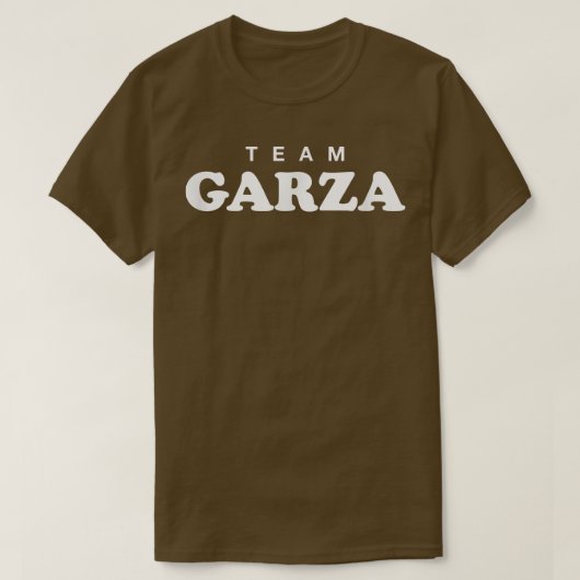 チームパーソナライズされたガルザ氏新郎家 Tシャツ (デザイン正面)