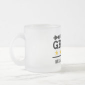 チームパーソナライズされたグルーム花婿介添人 フロストグラスマグカップ (左)