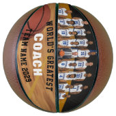 チームパーソナライズされたコーチ用フォトバスケットボール バスケットボール (縦)