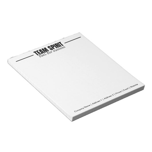 チームパーソナライズされたスピリット事務局企業の ノートパッド (アングル)